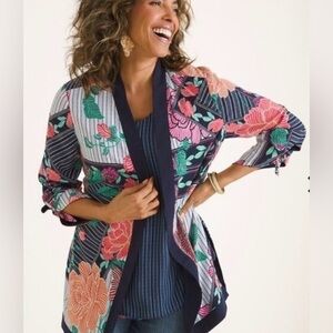 Chicos women’s size 2P (medium) colorful boho cardigan EUC